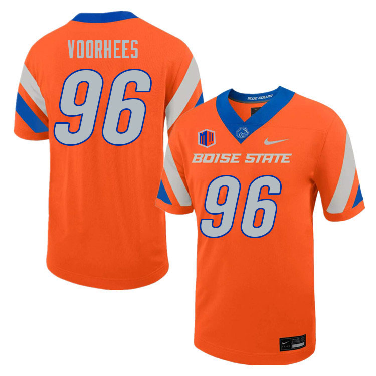 Men-Youth #96 Luke Voorhees Boise State Broncos College Football Jerseys Stitched-Orange